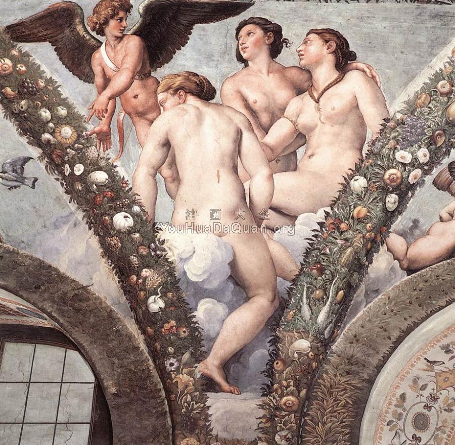 Cupid and the Three Graces - 拉斐尔